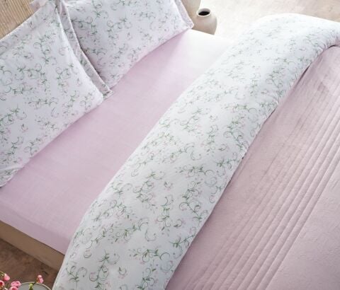 DOQU MULTİ SELECTİON NEVRESİM TAKIMI YATAK ÖRTÜSÜ ÇİFT KİŞİLİK PUDRA