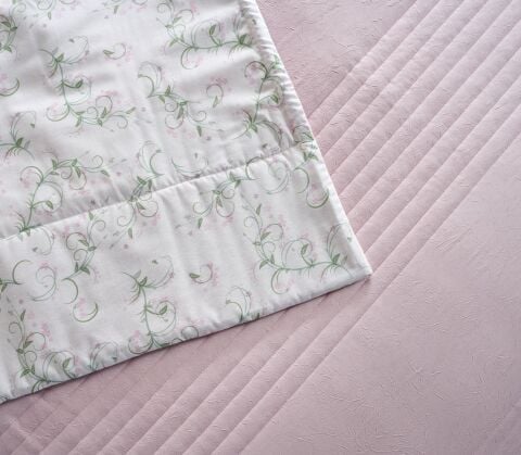 DOQU MULTİ SELECTİON NEVRESİM TAKIMI YATAK ÖRTÜSÜ ÇİFT KİŞİLİK PUDRA