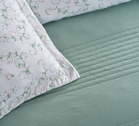 DOQU MULTİ SELECTİON NEVRESİM TAKIMI YATAK ÖRTÜSÜ ÇİFT KİŞİLİK YEŞİL