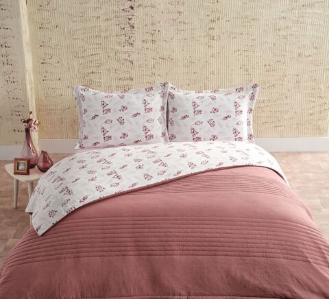 DOQU MULTİ SELECTİON NEVRESİM TAKIMI YATAK ÖRTÜSÜ ÇİFT KİŞİLİK BORDO
