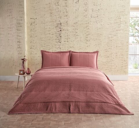 DOQU MULTİ SELECTİON NEVRESİM TAKIMI YATAK ÖRTÜSÜ ÇİFT KİŞİLİK BORDO
