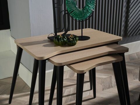 İSTİKBAL CROSS ZİGON SEHPA MEŞE/ÇİZGİLİ