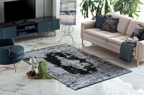GÜMÜŞSUYU DECO MİLANO 12255 HALI SİYAH