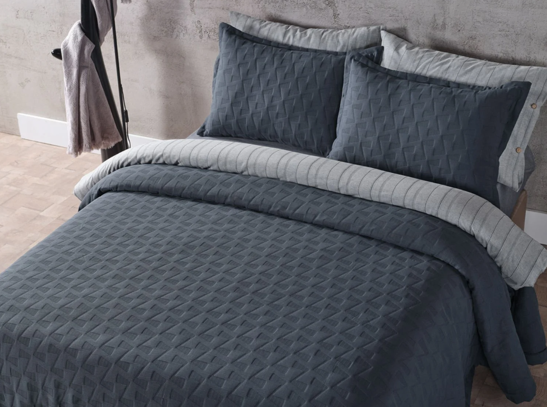 DOQU ARYA YATAK ÖRTÜSÜ ÇİFT KİŞİLİK ANTRASİT