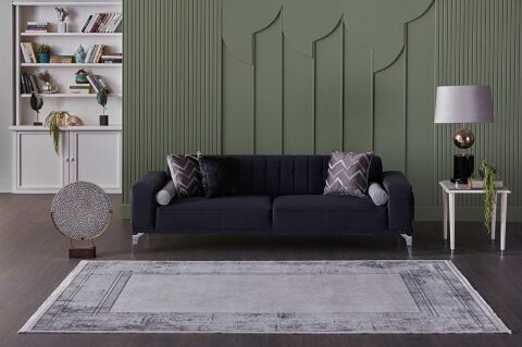 GÜMÜŞSUYU BLACK&BROWN 13917 HALI GRİ