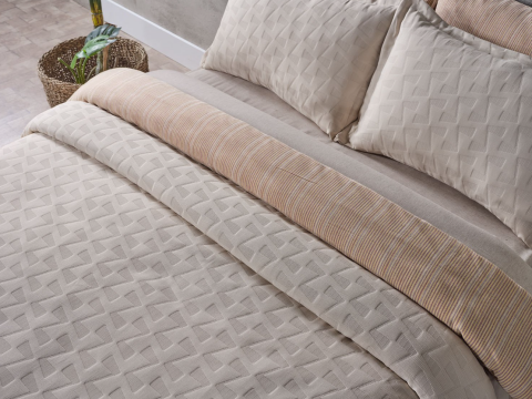 DOQU ARYA YATAK ÖRTÜSÜ TEK KİŞİLİK KREM