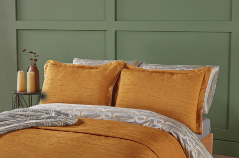 DOQU PARMA YATAK ÖRTÜSÜ ÇİFT KİŞİLİK SARI