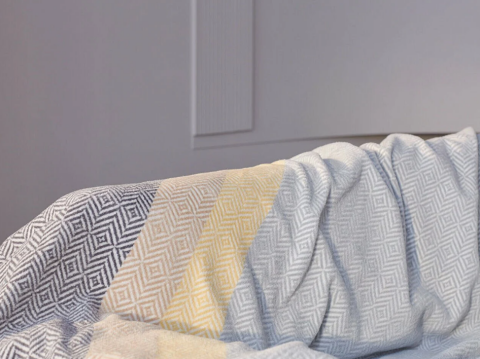 DOQU NİDA BATTANİYE ÇİFT KİŞİLİK SARI