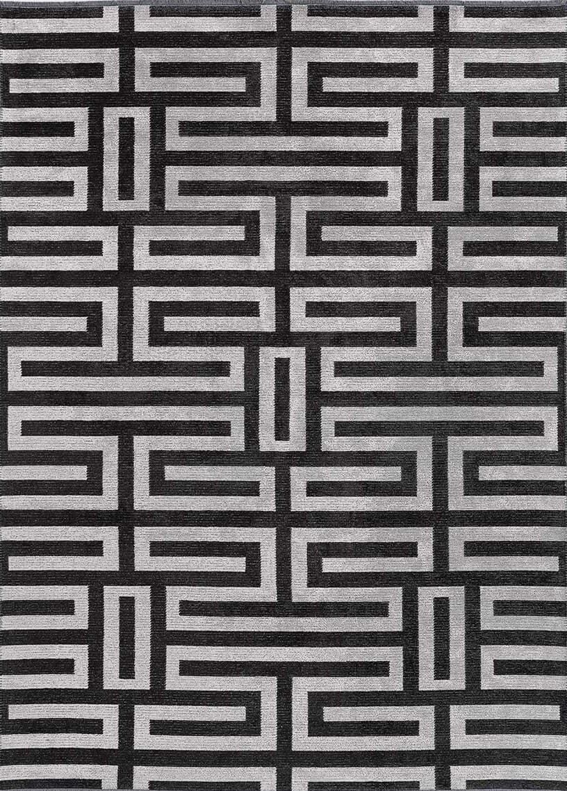 GÜMÜŞSUYU DECO MİLANO 12256 HALI SİYAH