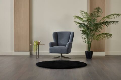 GÜMÜŞSUYU DECO SOFT 15314 DAİRE HALI SİYAH