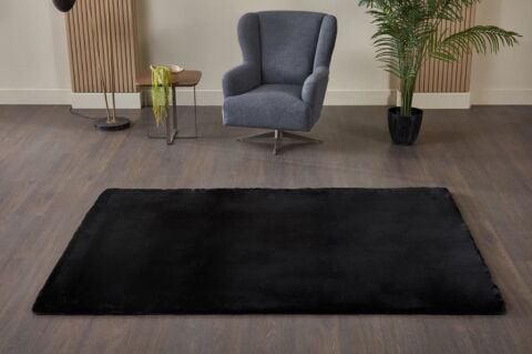 GÜMÜŞSUYU DECO SOFT 15314 HALI SİYAH