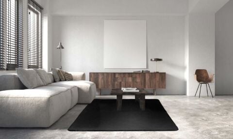 GÜMÜŞSUYU DECO SOFT 15314 HALI SİYAH