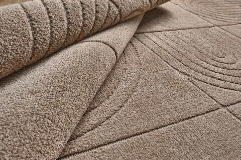 GÜMÜŞSUYU DECO GEO 80011 HALI KAHVERENGİ