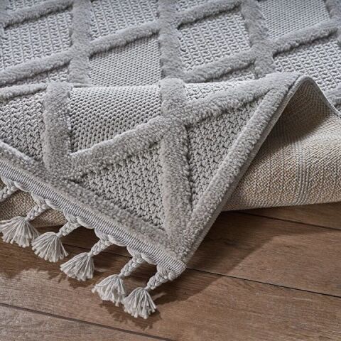 GÜMÜŞSUYU DECO ALVİN 12763 HALI GRİ