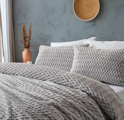 DOQU PETEK BATTANİYE SETİ TEK KİŞİLİK GRİ