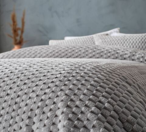 DOQU PETEK BATTANİYE SETİ ÇİFT KİŞİLİK GRİ