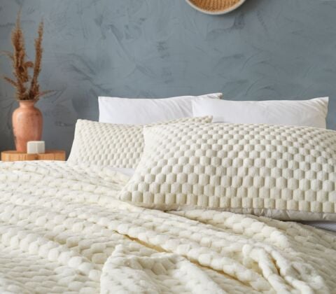 DOQU PETEK BATTANİYE SETİ ÇİFT KİŞİLİK KREM