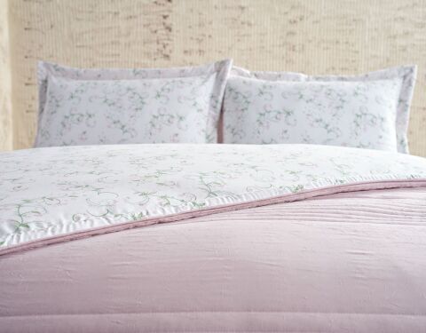 DOQU MULTİ SELECTİON NEVRESİM TAKIMI YATAK ÖRTÜSÜ TEK KİŞİLİK PUDRA