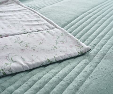 DOQU MULTİ SELECTİON NEVRESİM TAKIMI YATAK ÖRTÜSÜ TEK KİŞİLİK YEŞİL