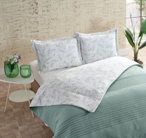 DOQU MULTİ SELECTİON NEVRESİM TAKIMI YATAK ÖRTÜSÜ TEK KİŞİLİK YEŞİL