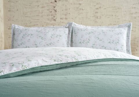 DOQU MULTİ SELECTİON NEVRESİM TAKIMI YATAK ÖRTÜSÜ TEK KİŞİLİK YEŞİL